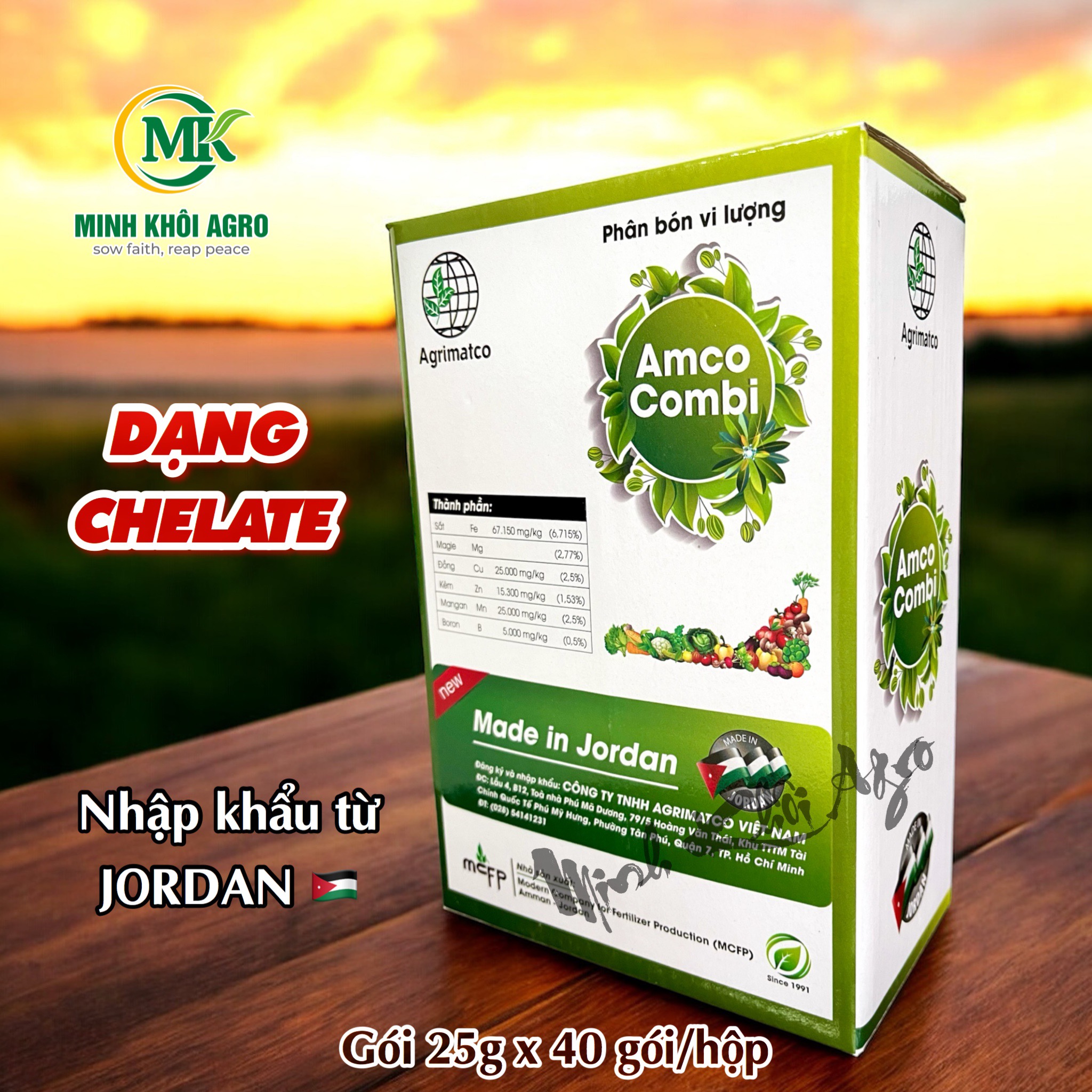 Phân bón vi lượng Amco Combi - Gói 25g